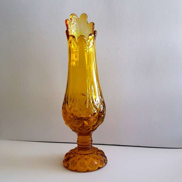 Kanawha Accents Kanawha Amber Swung Glass Vase Poshmark
